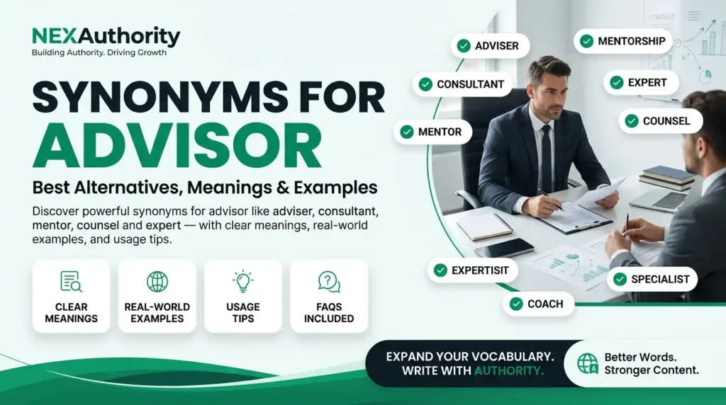 Synonyms for Advisor