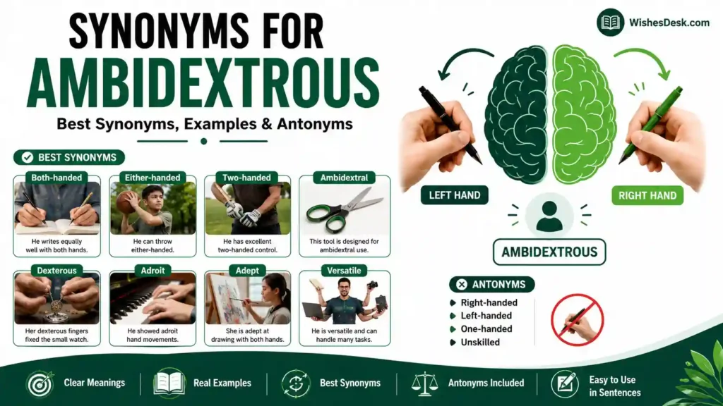 Synonyms for Ambidextrous