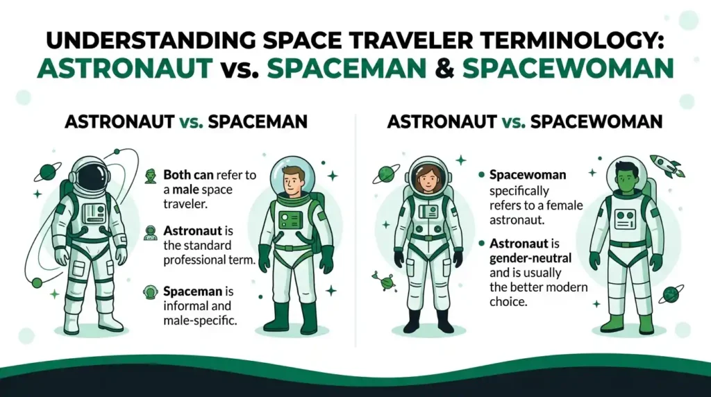 Astronaut vs. Spaceman vs soacewoman