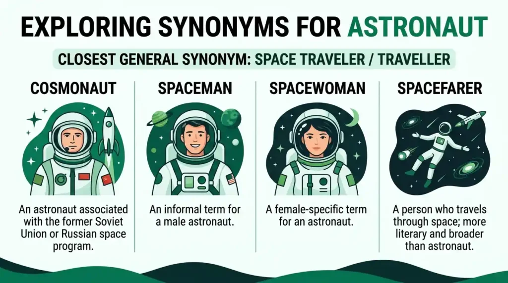 Synonyms for Astronaut