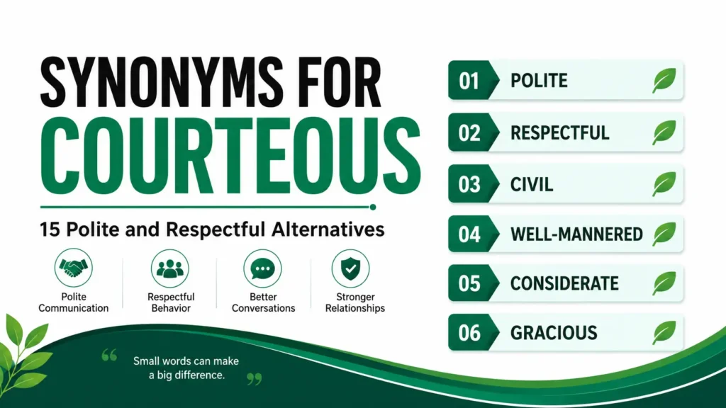Synonyms for Courteous