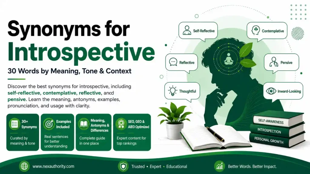 Synonyms for Introspective
