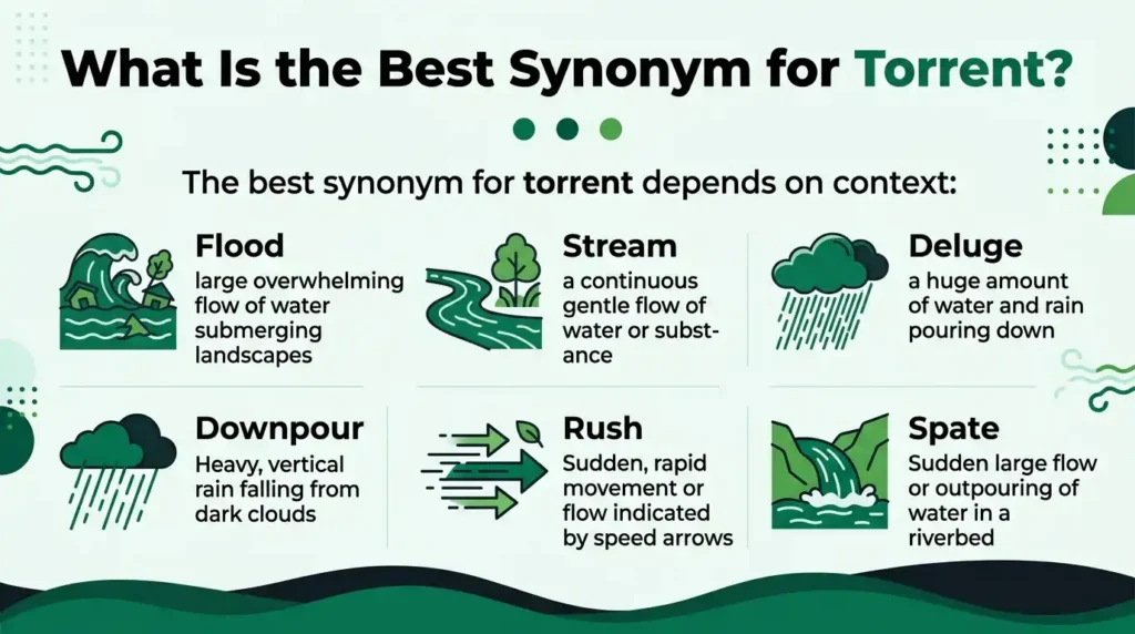 synonyms for torrent