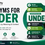 synonyms for under