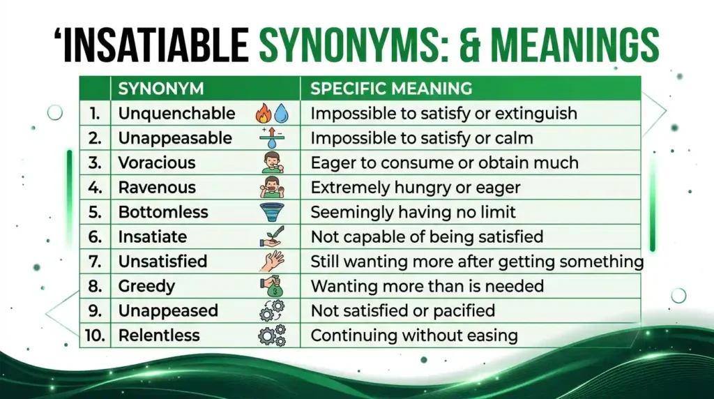 synonyms for insatiable