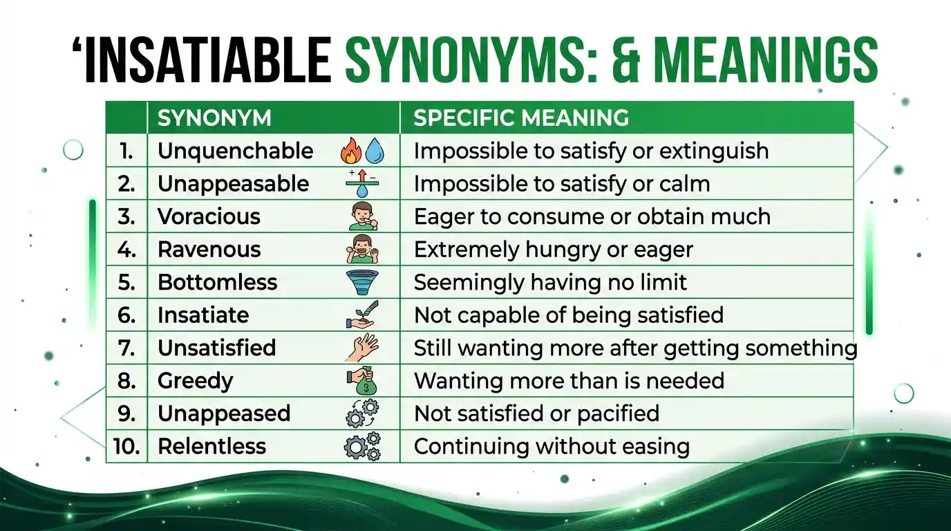 synonyms for insatiable