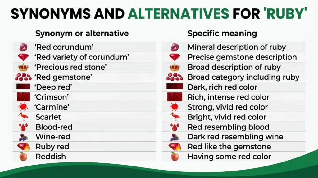 Synonyms for Ruby