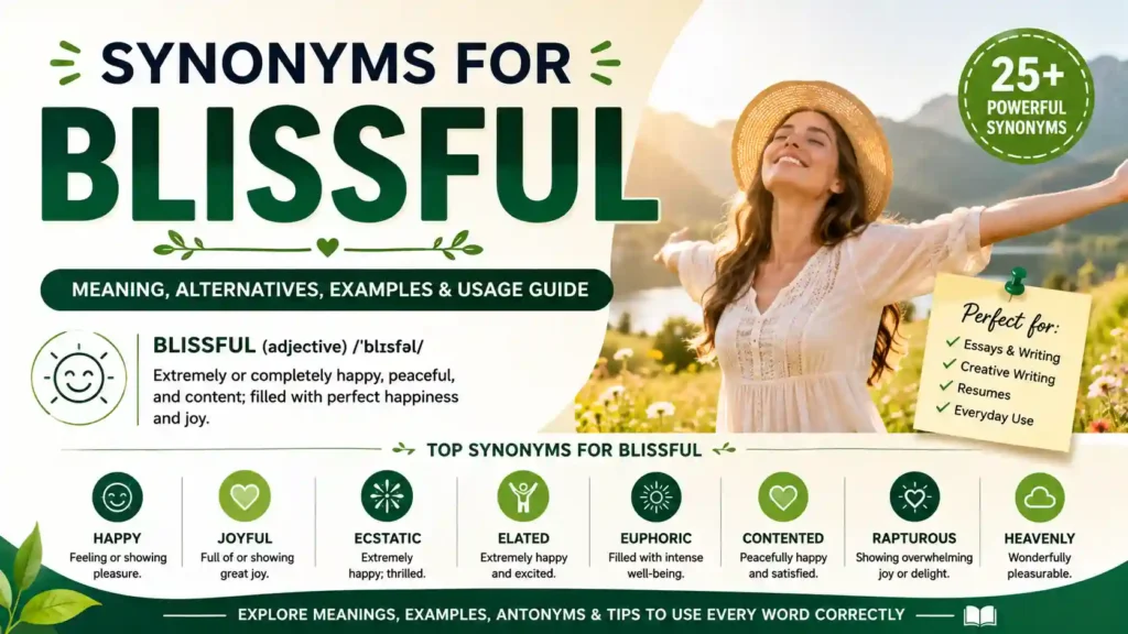 Synonyms for Blissful