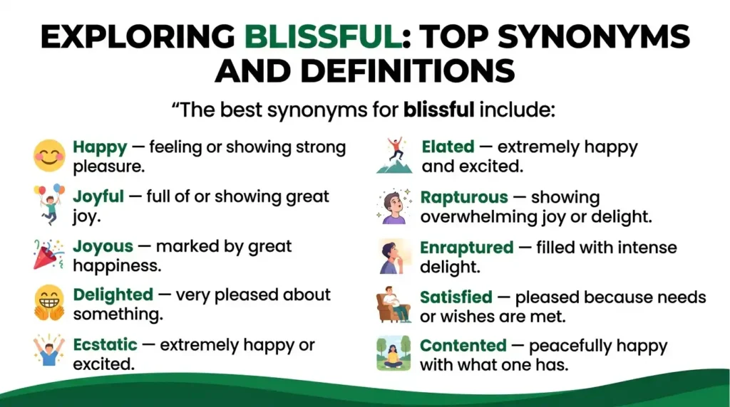 Synonyms for Blissful happiness