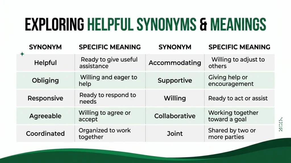 best synonyms for cooperative