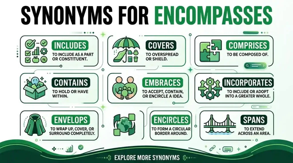 synonyms for encompasses
