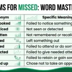 Synonym for Missed