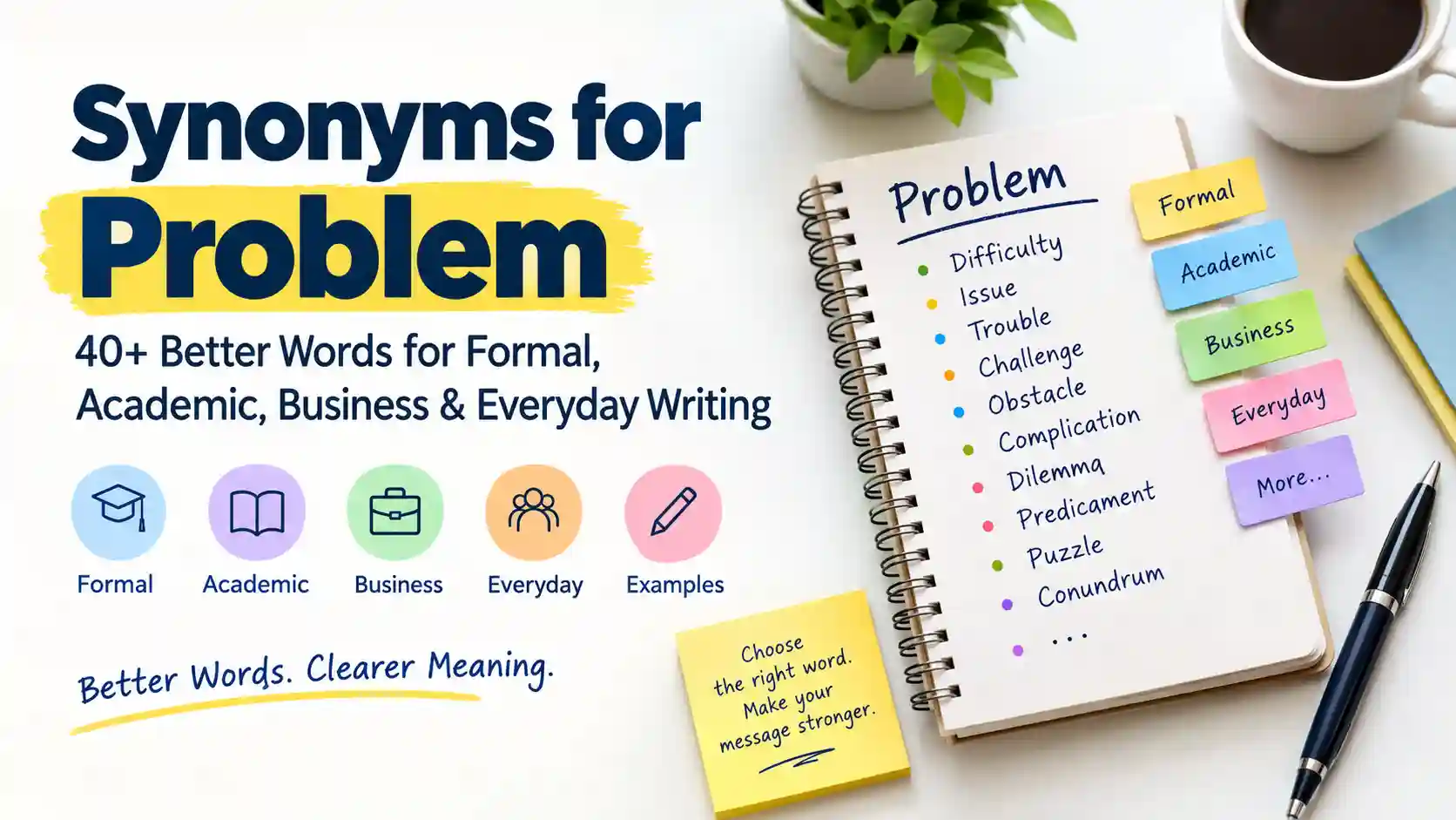 most useful synonyms for problem