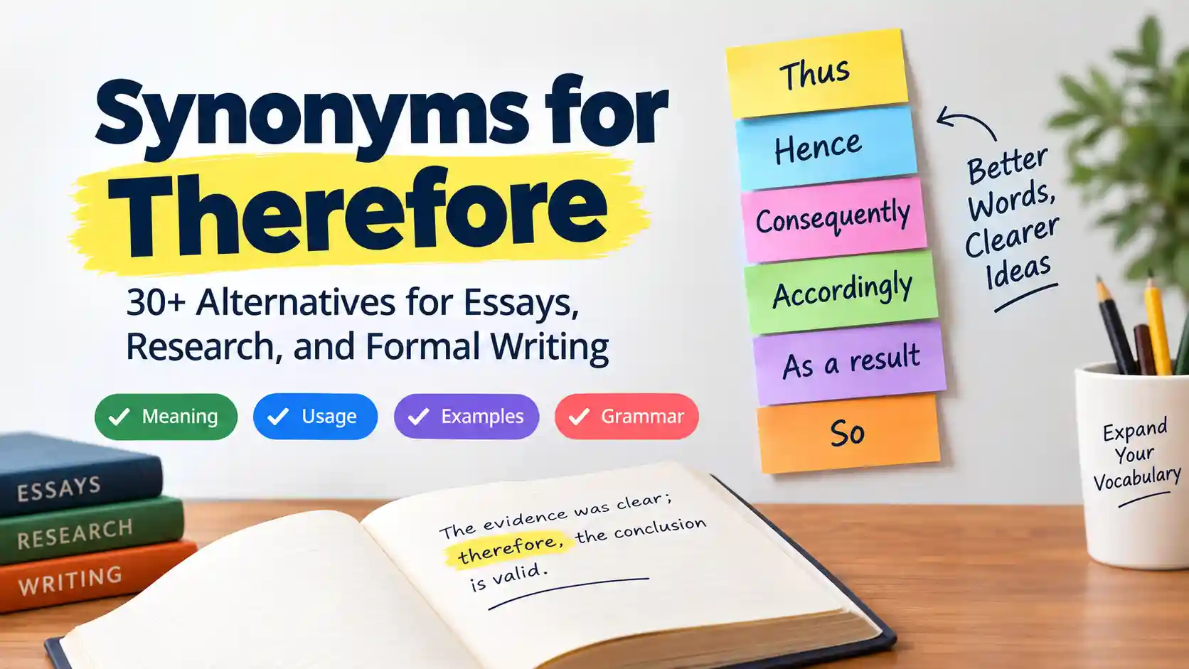 Synonyms for Therefore