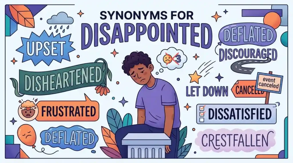 Synonyms for Disappointed