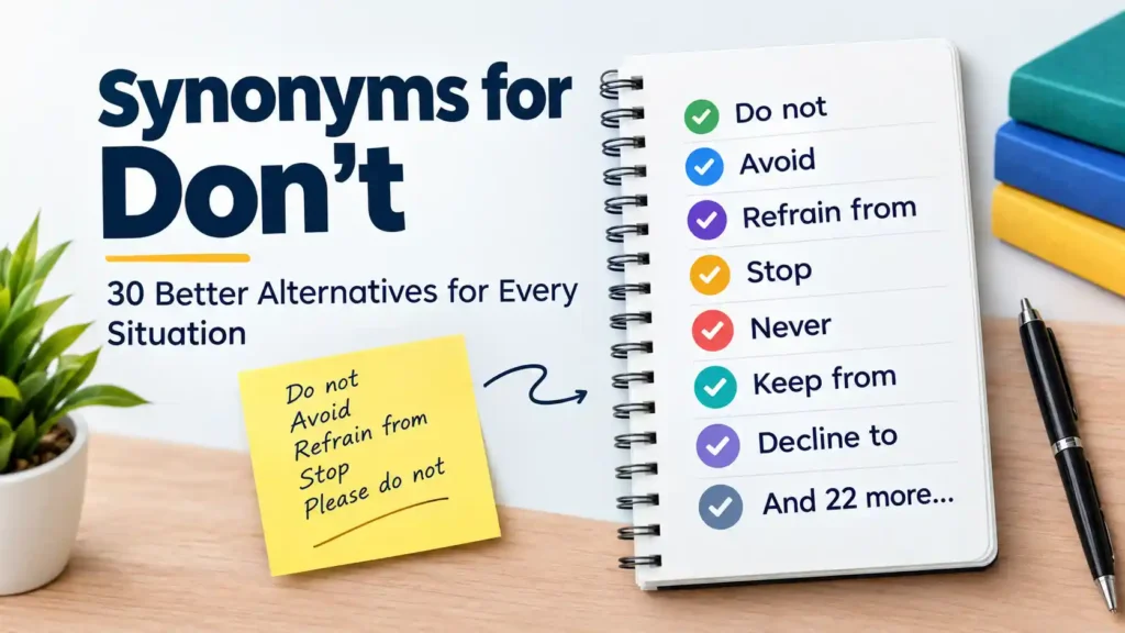 Synonyms for Don't