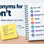 Synonyms for Don't